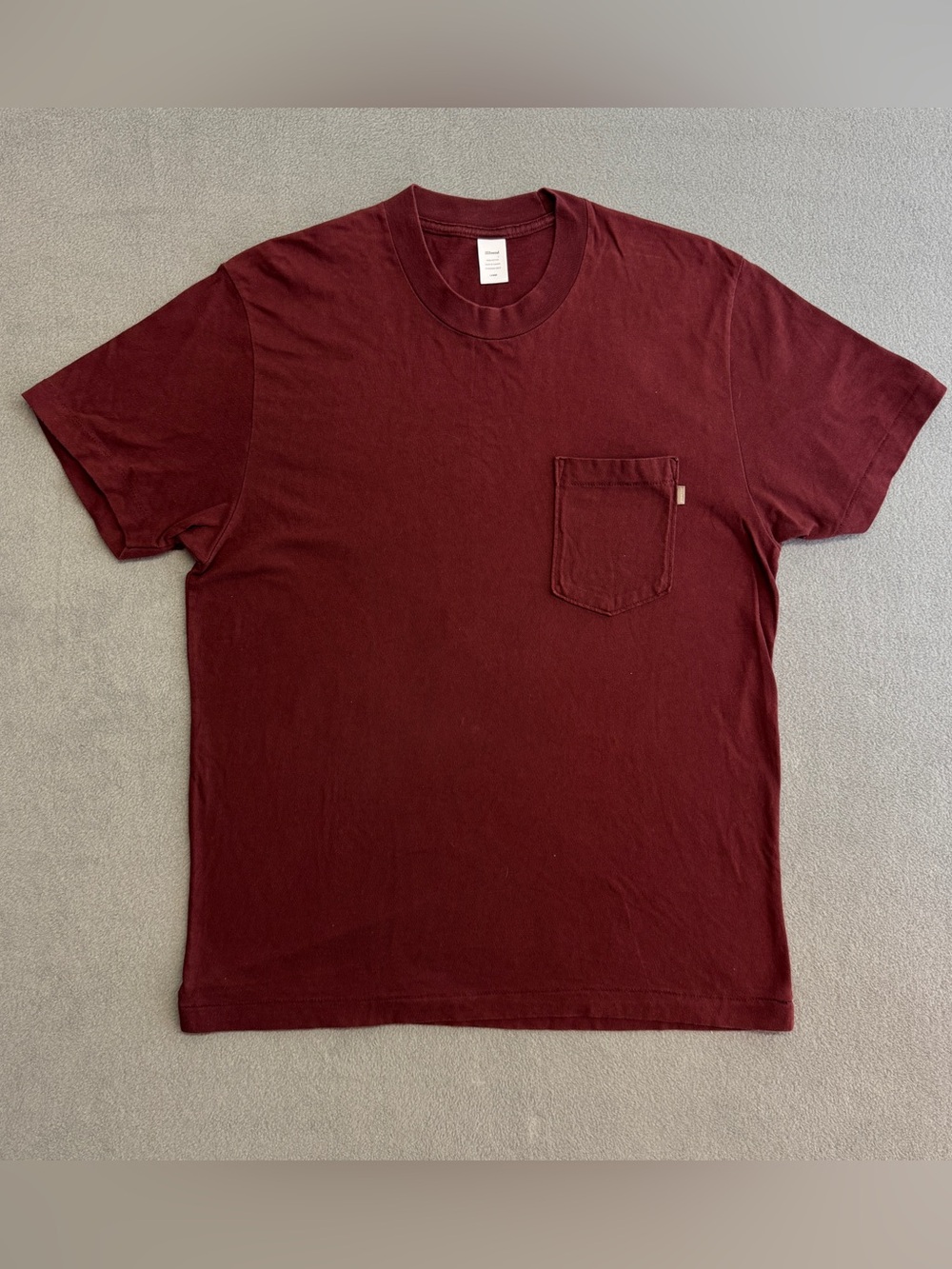 Jjjjound T Shirt Medium Mens Pocket Tee Short Sleeve Crew Red Cotton Canada Made